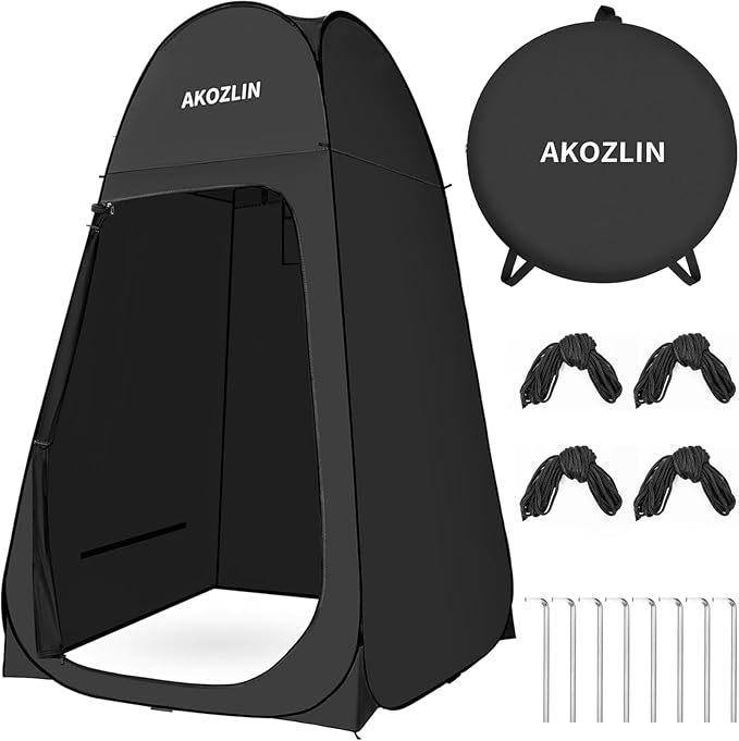 AKOZLIN Portable Pop Up Shower Tent Instant Privacy Dressing Changing Tent Outdoor Shower Room Camp