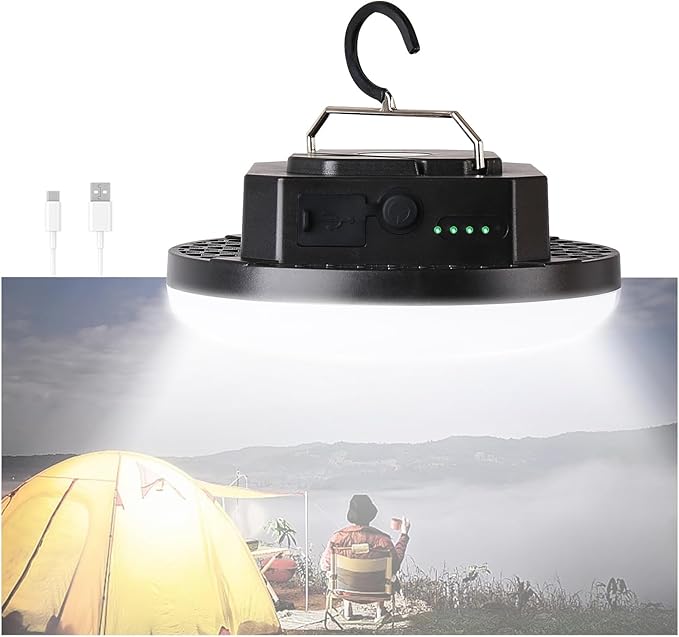 Camping Lantern 10500mAh Rechargeable Battery, 32W Ultra Bright LED Hanging Light with 3 Modes