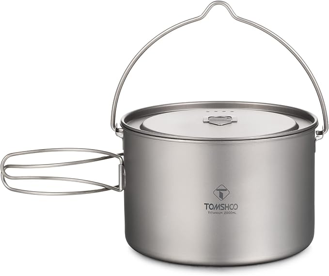 Camping Pot, Titanium Pot 750ml/900ml/1100ml/1600ml/2000ml/2800ml Ultralight ing Pot with Lid and