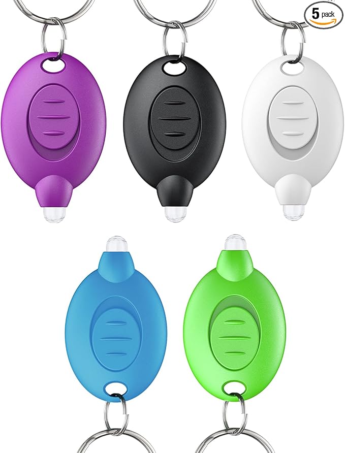 Uniclife 5 Pack LED Keychain Flashlight Mini LED Keychain Light 12 Lumen Portable Ultra Bright