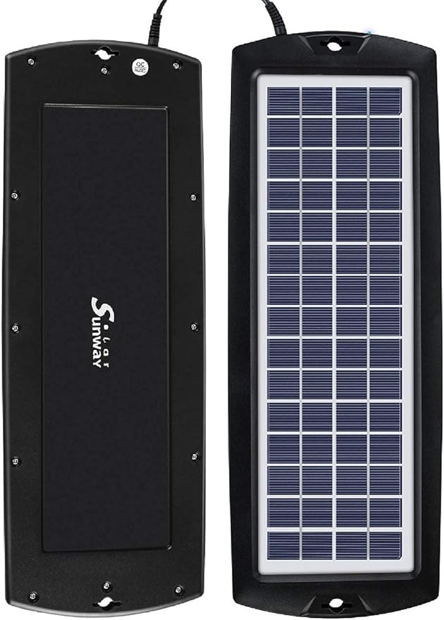 Sunway Solar Car Battery Trickle Charger & Maintainer 12V Solar Panel Power Kit Portable Backup for