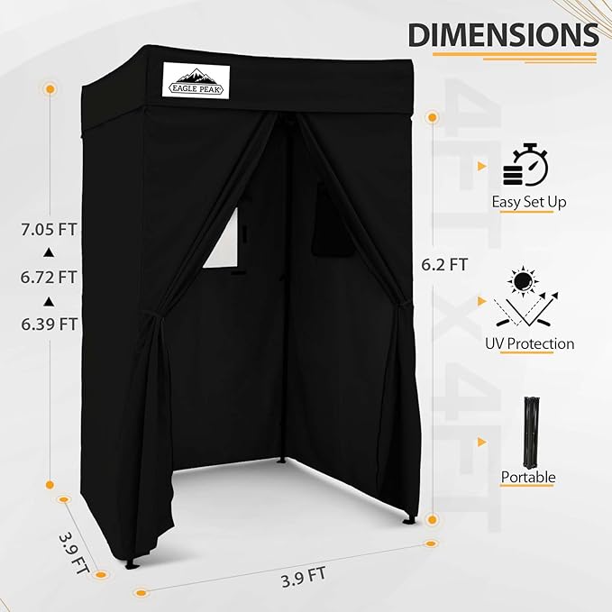 EAGLE PEAK Flex Compact 4x4 Pop-up Canopy Changing Room, Portable Privacy Dressing Room for Indoor