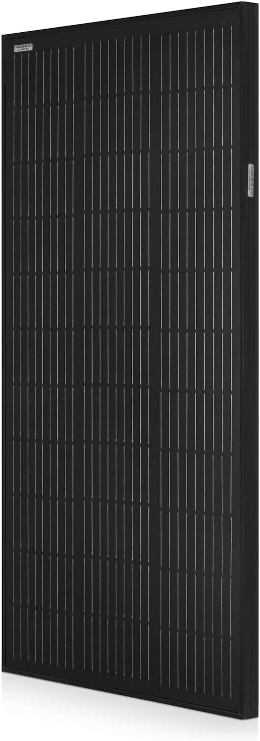 Spartan Power 100 Watt Solar Panel 9 Bus Bar Black Mono Great for RV, Trailer, Camper, Boat, Cabin