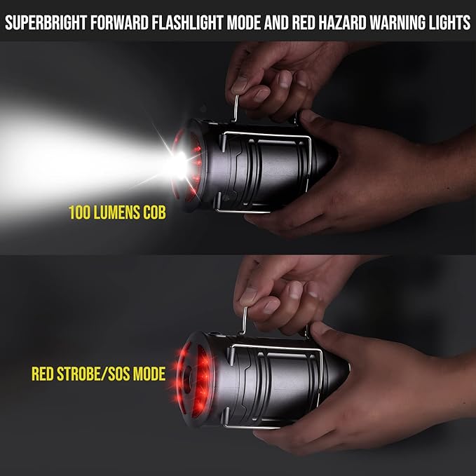 Lichamp 4 Pack LED Camping Lanterns, Battery Powered Lantern Flashlight COB Camp Light for Power