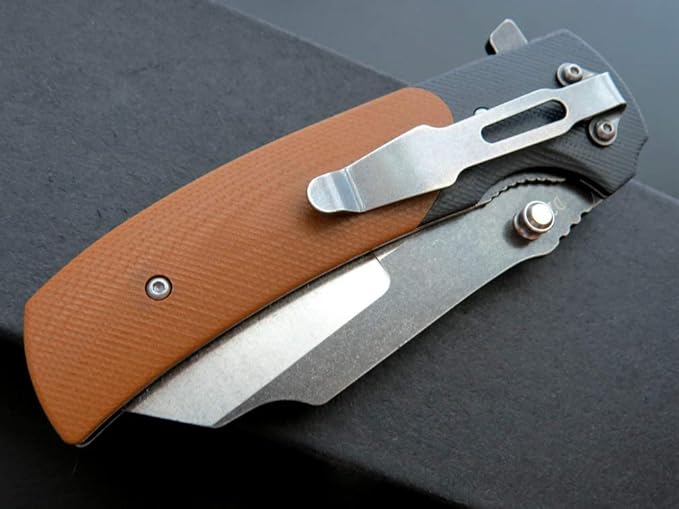 Eafengrow EF69 Pocket EDC Knife with Clip,Flipper Folding Knife for Camping Survival and Outdoor