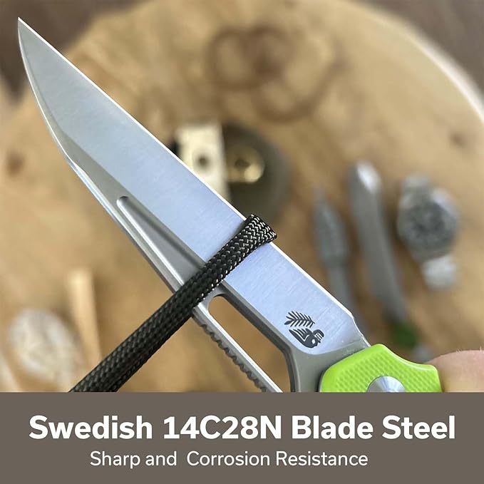 CIVIVI Guile Pocket Knife, Folding Knife for EDC, 3.25" Swedish 14C28N Blade G10 Handle with