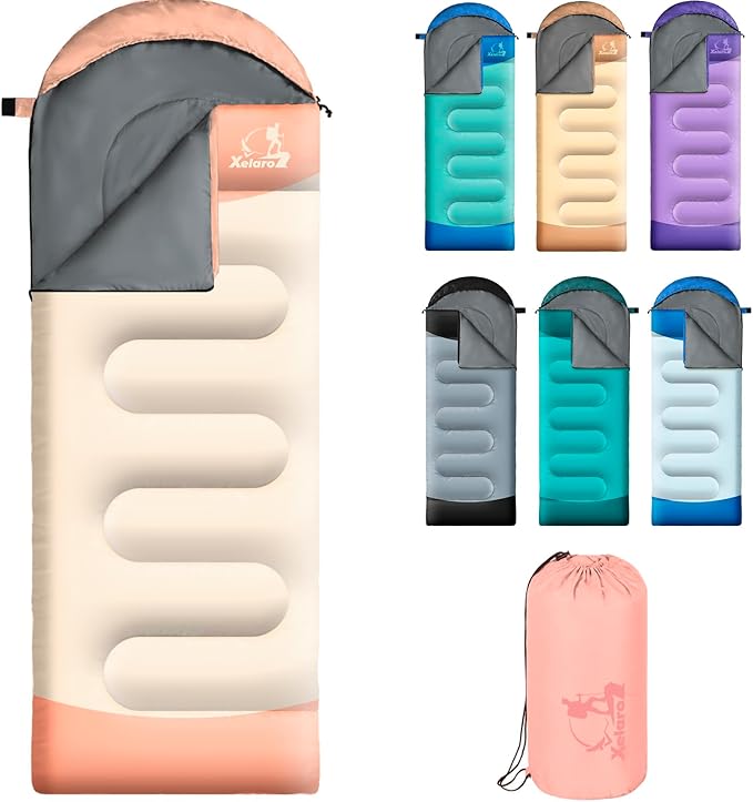 Sleeping Bags for Adults Kids - 3 Season Cold&Warm Weather Waterproof Camping Sleeping Bags
