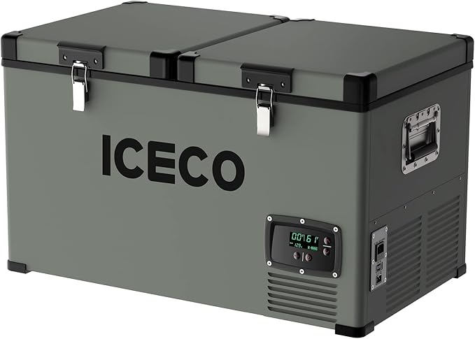 ICECO VL60 Dual Zone Portable Refrigerator with SECOP Compressor, 60 Liters Platinum Compact