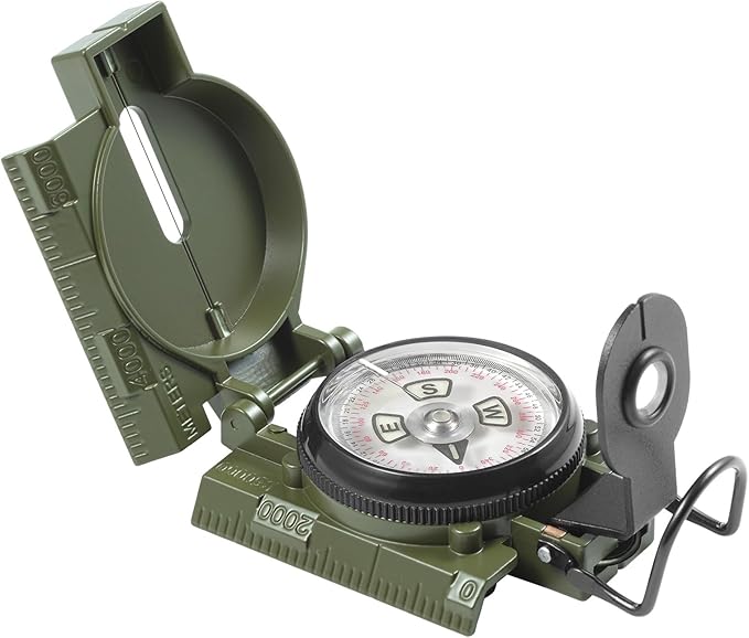 Eyeskey Multifunctional Military Sighting Navigation Compass Impact Resistant & Waterproof Compass