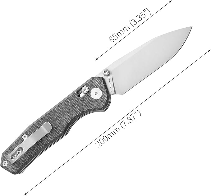 CMB Explorer Micarta Handle 14C28N Steel Blade Crossbar Lock Knife Pocket Folding Tactical Survival