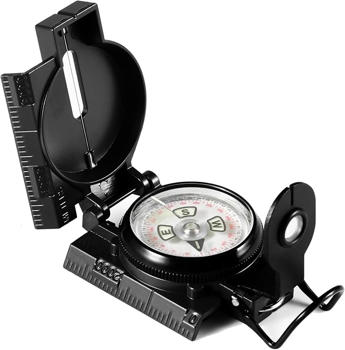 Eyeskey Multifunctional Military Sighting Navigation Compass Impact Resistant & Waterproof Compass