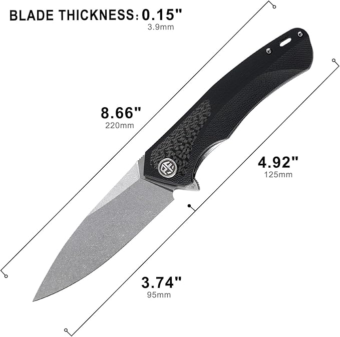 Petrified fish PF838 3.74" D2 steel folding knife outdoor tactical pocket knives G10 handle camping