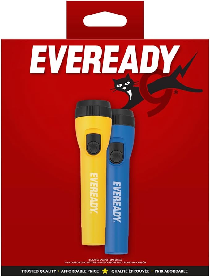 Eveready LED Flashlight (8-Pack) Bright Reliable Flashlights for General Purpose, Great for