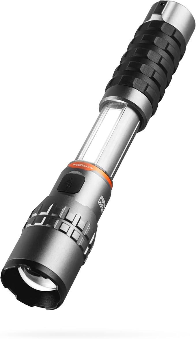 NEBO SLYDE King 2K Flashlight | 2000 Lumens, 7 Light Modes, Rechargeable COB Work Light & LED