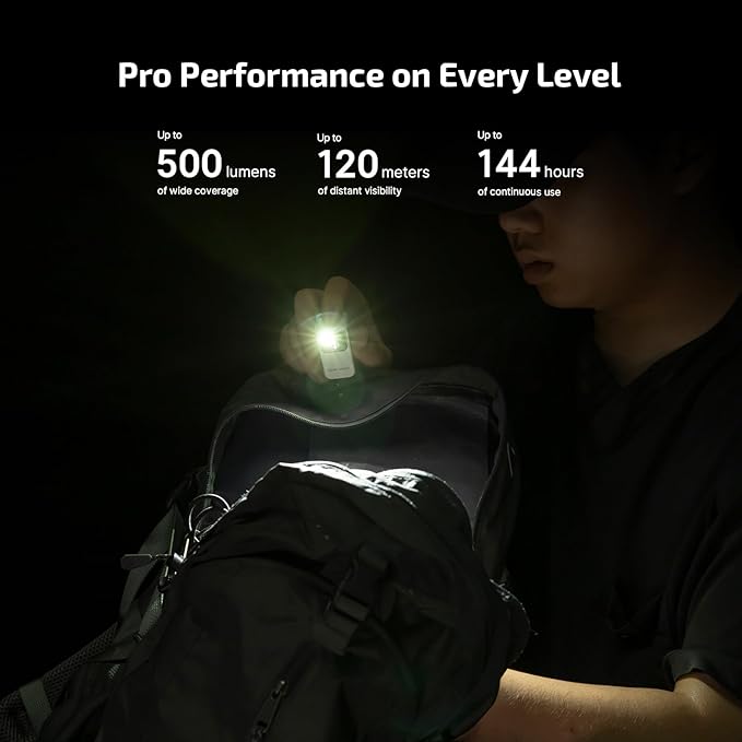OLIGHT Oclip Pro EDC Flashlight Clip-on Light, Rechargeable 500 Lumens with Three Lighting