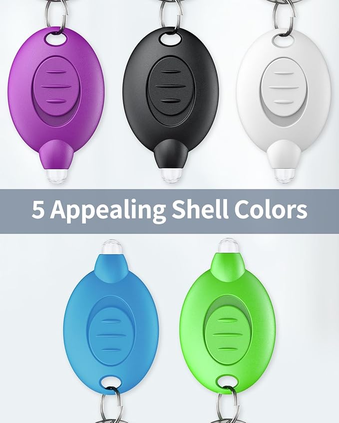 Uniclife 5 Pack LED Keychain Flashlight Mini LED Keychain Light 12 Lumen Portable Ultra Bright