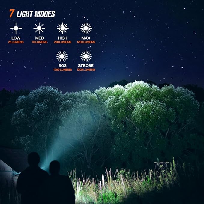 NICRON C1 EDC Flashlight Rechargeable, 1200 High Lumens Type C Charging Pocket Light with Tail