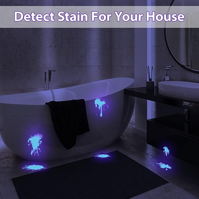 UV Flashlight, Portable Blacklight Flashlight, LED Torch with White and Ultraviolet Light Combo