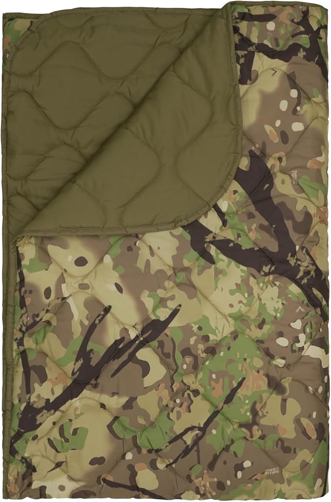 Poncho Liner Military Outdoor Camping Blanket for Travel, Beach, Grass, Picnic, Car Emergency