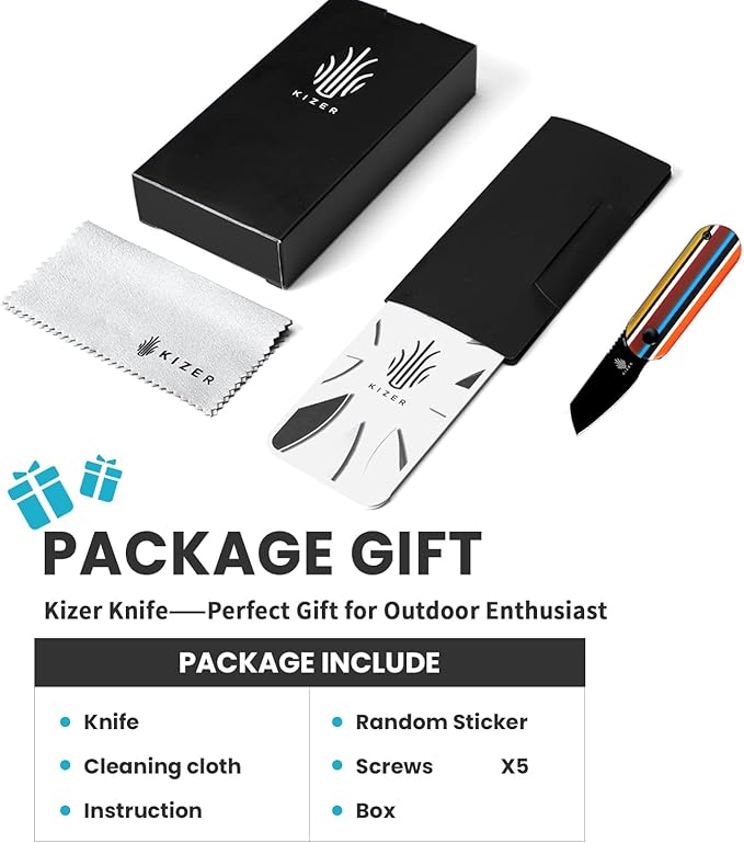 Kizer Serape Series Mini Bay Pocket Knife, 1.9 Inches 154CM Steel Blade EDC Knife, G10 Handle Small