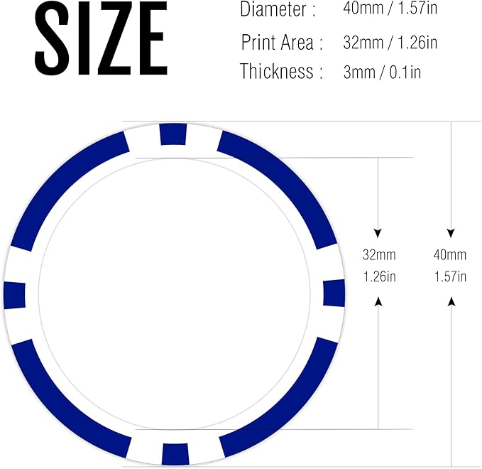 50-500 Custom Poker Chips, 11.5g Casino Size Clay Chips, Upload Your Image or Text for