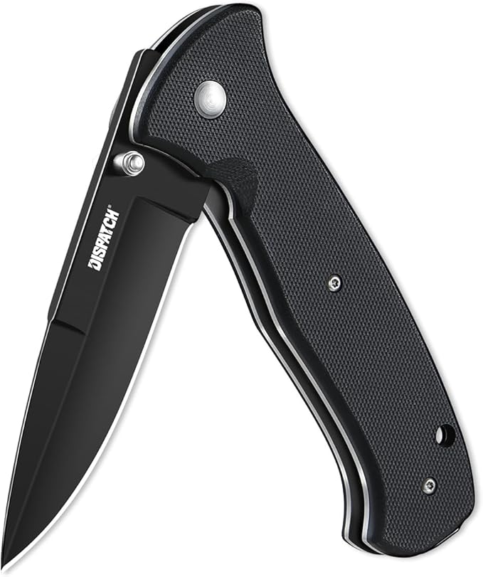 Folding Pocket Knife with Clip, 3.58" 8Cr13MoV Steel Drop Point Blade with G10 Handle, Liner Lock