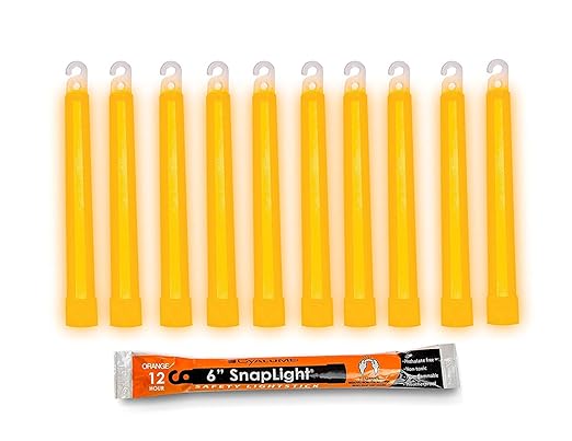 Cyalume-9-08005 SnapLight Orange Glow Sticks ??6 Inch Industrial Grade, Ultra Bright Light Sticks