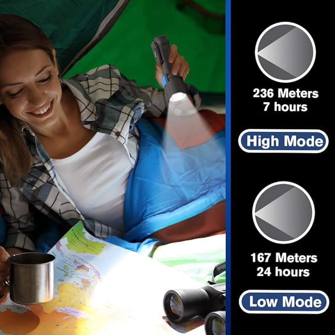 Bright Star Razor Go All-Purpose LED Flashlight ??21,000 Candela Beam, 24-Hour Runtime, Magnetic