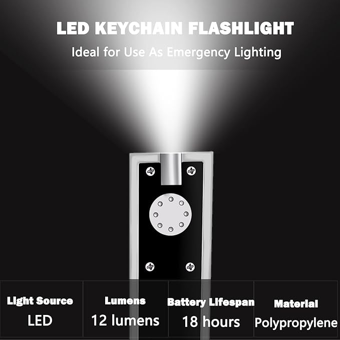 Mini LED Keychain Flashlight, Tiny Ultra Bright White Light Pocket Key Ring LED Flashlights for
