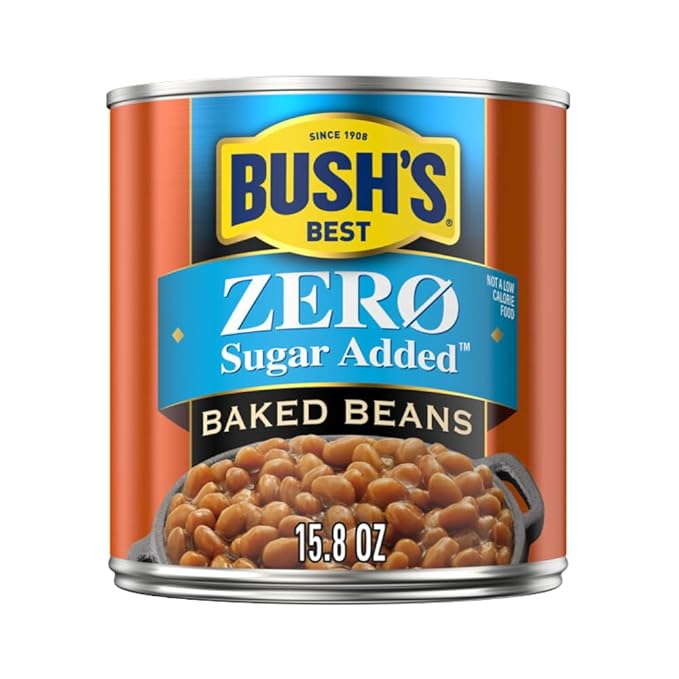 Bush?™s Best Baked Beans Variety Pack, Zero Sugar & Original, 16 oz Cans (Pack of 6)