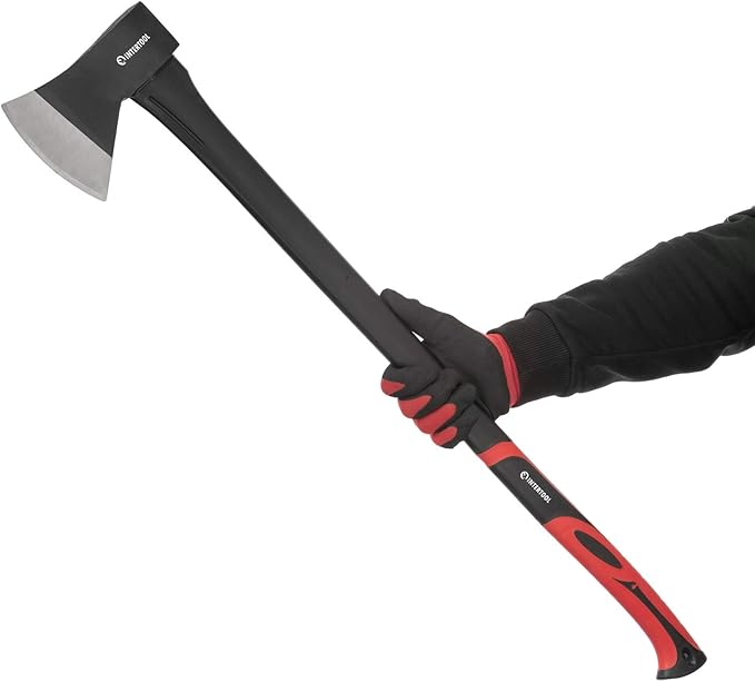 INTERTOOL 36 Inch Chopping Axe | Heavy Duty Wood Cutting & Felling Axe for Firewood | 2.8lb Head