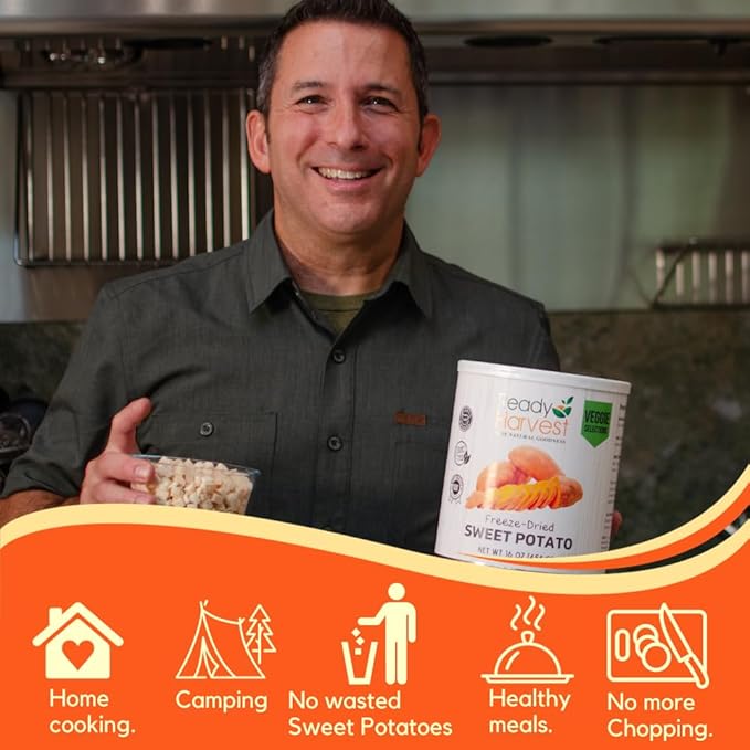 Ready Harvest Freeze Dried Food - Sweet Potatoes | Emergency Food | Pantry Staples | #10 Can |