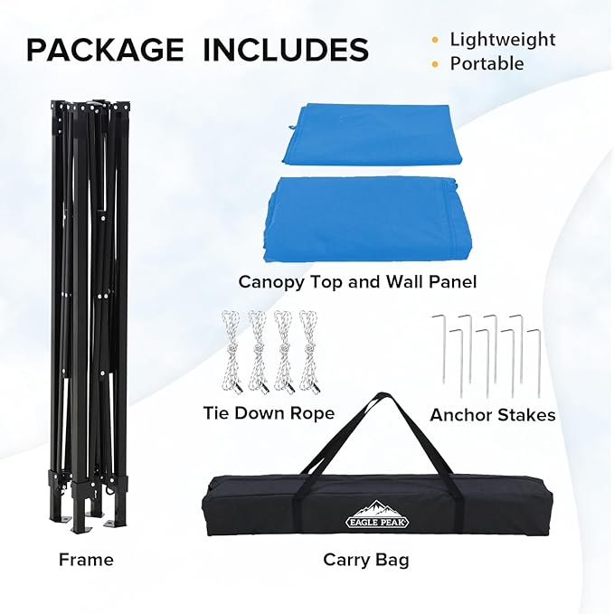 EAGLE PEAK Flex Compact 5x5 Pop-up Canopy Changing Room, Portable Privacy Dressing Room for Indoor