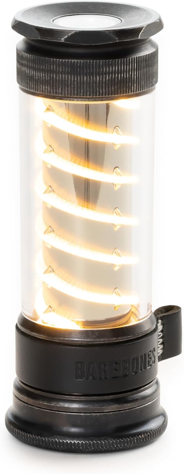 Barebones Edison Light Stick ??Tumbled Steel, USB Rechargeable LED Lantern and Flashlight with 7