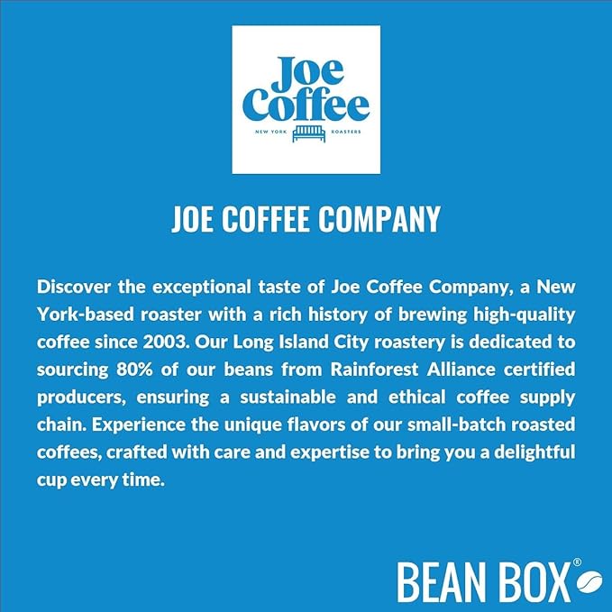 Bean Box New York Coffee Sampler, 2-Pack - Roasted by Joe Company, Gourmet Arabica Coffee, Variety