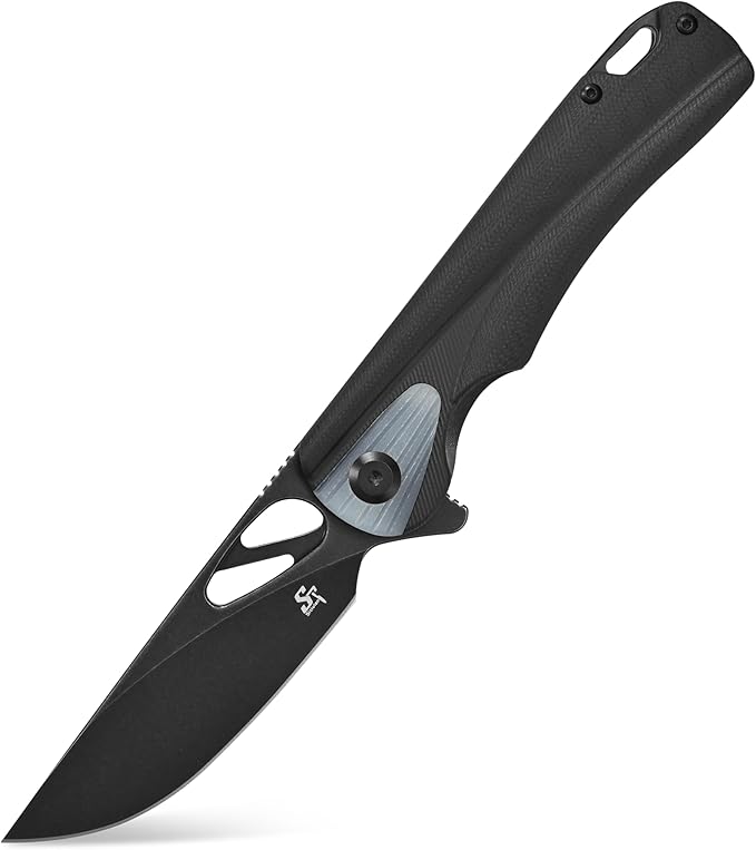Sitivien ST165 Folding Knife,K110 Steel Blade with G10 Handle EDC Tool Knife Pocket Knife for