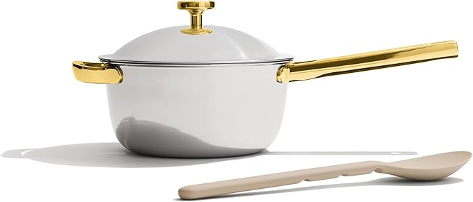 Our Place Titanium Mini Perfect Pot Pro - 2.75 Qt No-Coating Nonstick Pot | Tri-Ply Titanium &
