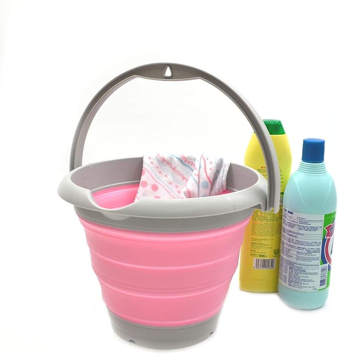 SAMMART 5L / 1.32 Gallon Collapsible Plastic Bucket - Foldable Round Tub - Portable Fishing Water