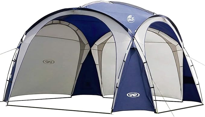 UNP Easy Beach Tent Pop Up Canopy UPF50+ Tent with Side Wall, Ground Pegs, and Stability Poles, Sun