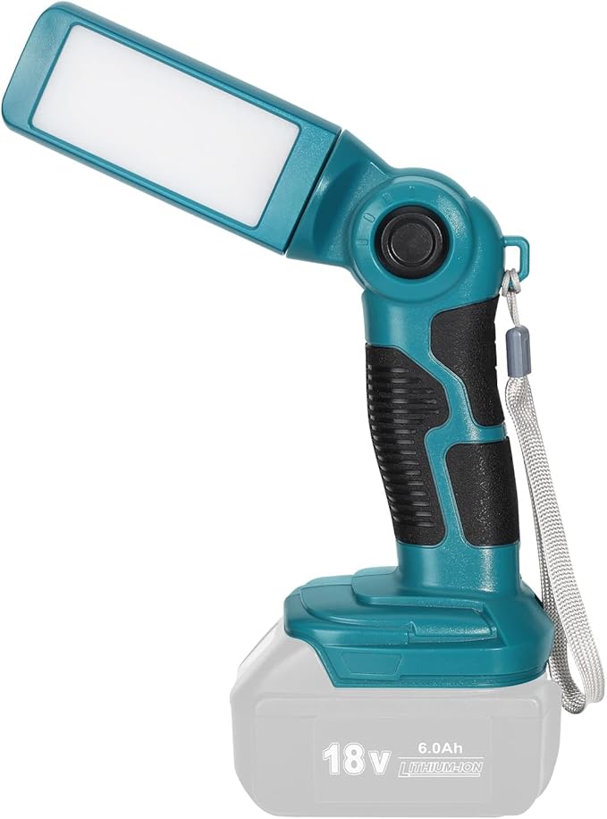 YEX-BUR 12W 1000LM LED Flashlight Work Light for Makita 18V Battery, Jobsite Handheld Spotlight
