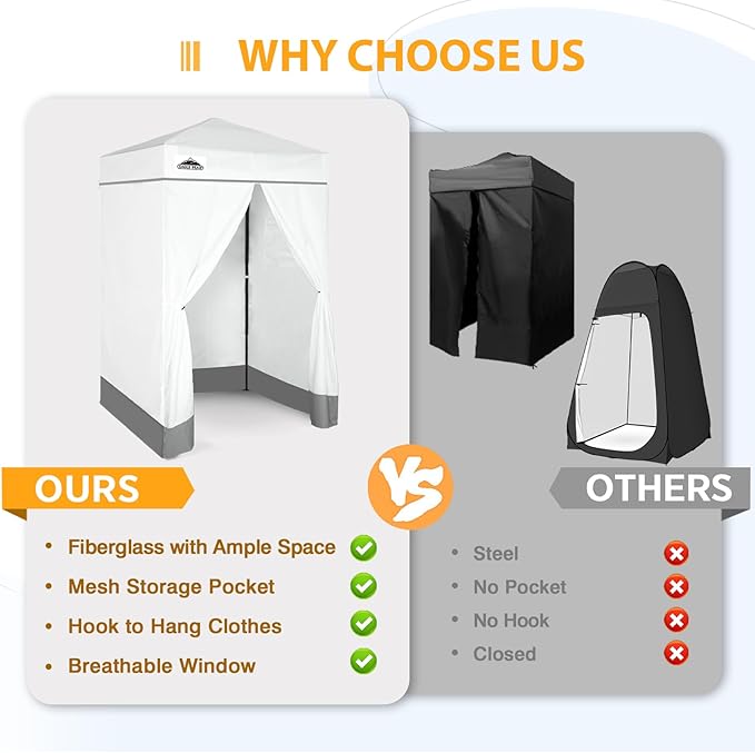 EAGLE PEAK Flex Ultra Compact 4x4 Pop-up Canopy, Sun Shelter, Changing Room, Portable Privacy