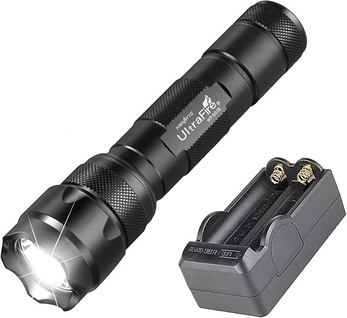 ULTRAFIRE Tactical Flashlight WF-502B 1000 Lumens - Single Mode Mini LED Flashlight,Bright