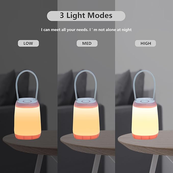 3 Pack LED Camping Light, 3 Light Modes Battery Powered Night Light for Indoor and Outdoor