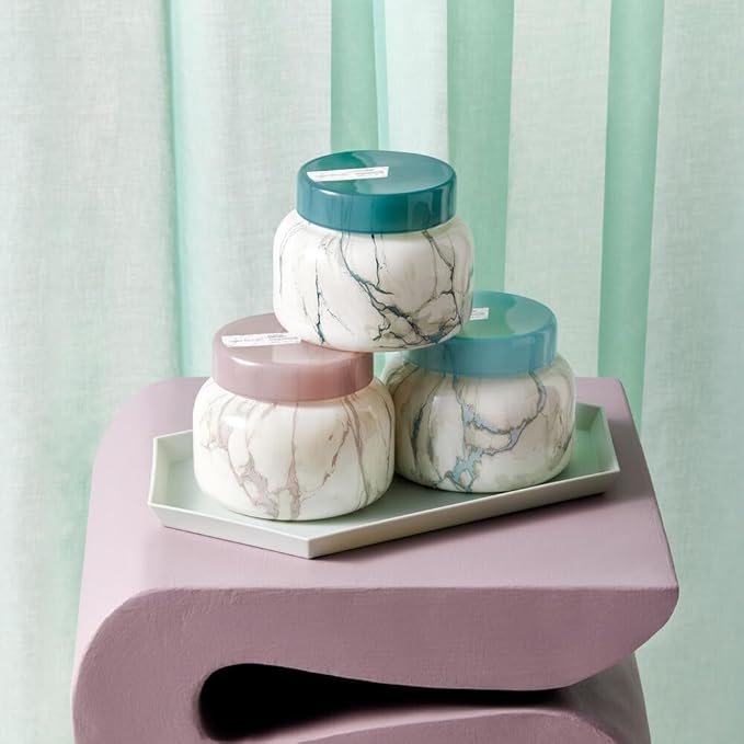Capri Blue Modern Marble Jar Candles - Luxury Candles for Home Scented - Long Lasting Soy Wax Blend