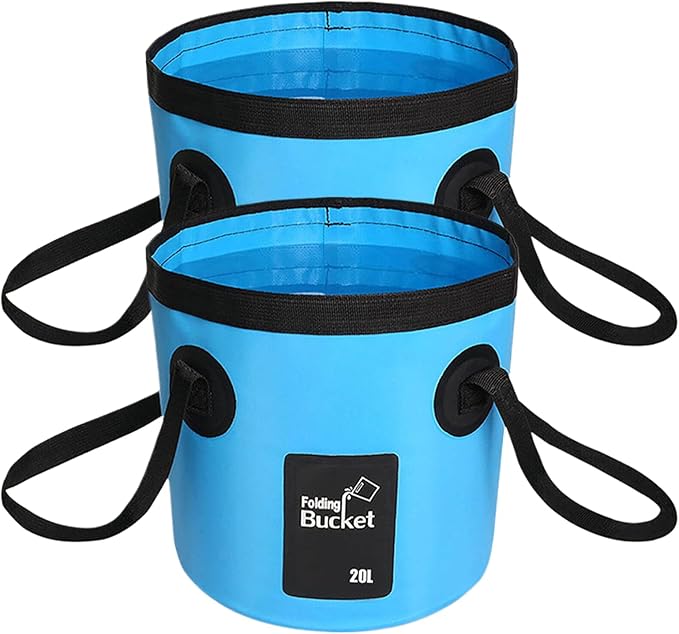 BANCHELLE Collapsible Bucket Water Container Portable Folding Camp Wash Basin for Outdoor Traveling