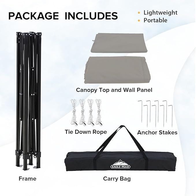 EAGLE PEAK Flex Compact 5x5 Pop-up Canopy Changing Room, Portable Privacy Dressing Room for Indoor