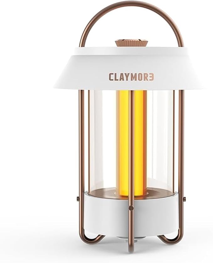CLAYMORE Selene Lamp (White) - Aesthetic Portable Outdoor Lantern for Glamping, Camping, Events