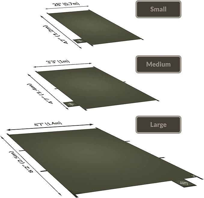 Onewind Small Footprint, 4000mm Waterproof Rate PU Coating, 47" * 27" Ultralight Camping Ground