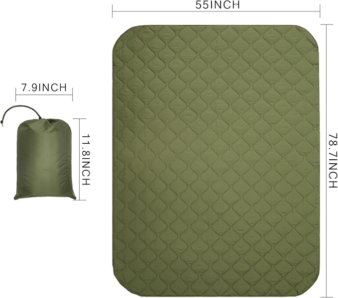 Poncho Liner Military Insulation Outdoor Camping Blanket for Travel, Beach, Grass, Picnic, Car