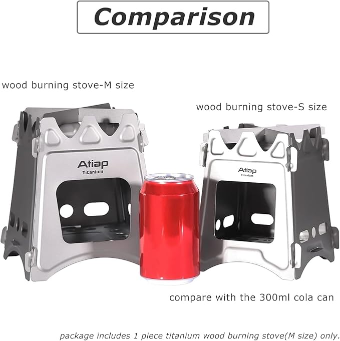 Ultralight Titanium Wood Burning Stove Outdoor Camping Multi-Fuels Alcohol Stove BBQ Stove